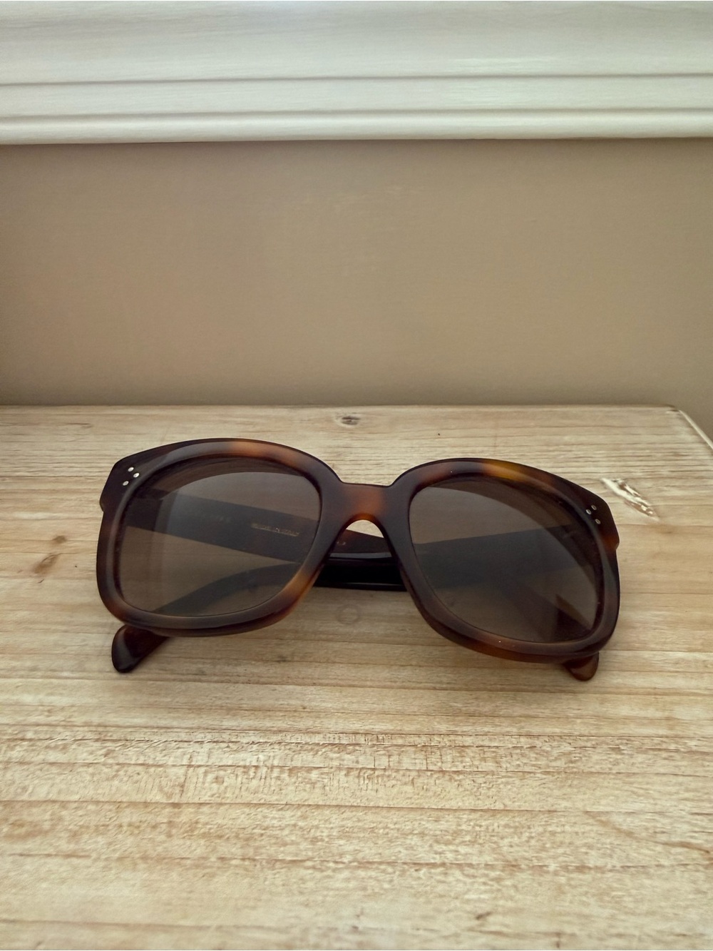 Tortoiseshell Oversized Square Sunglasses - Brown Lenses